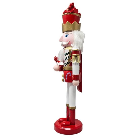 Red Peppermint Candy Solider Christmas 15" Nutcracker - Holiday Gift - Picture 3 of 5